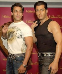 Salman Khan With His Wax Statue