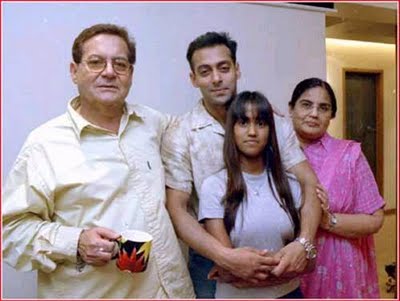 Salman Khan with his Father, Mother & Sister