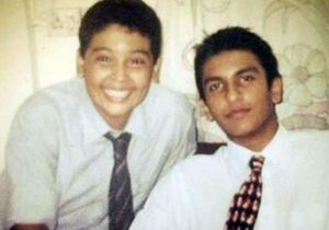 Ranveer Singh (right) during his school days