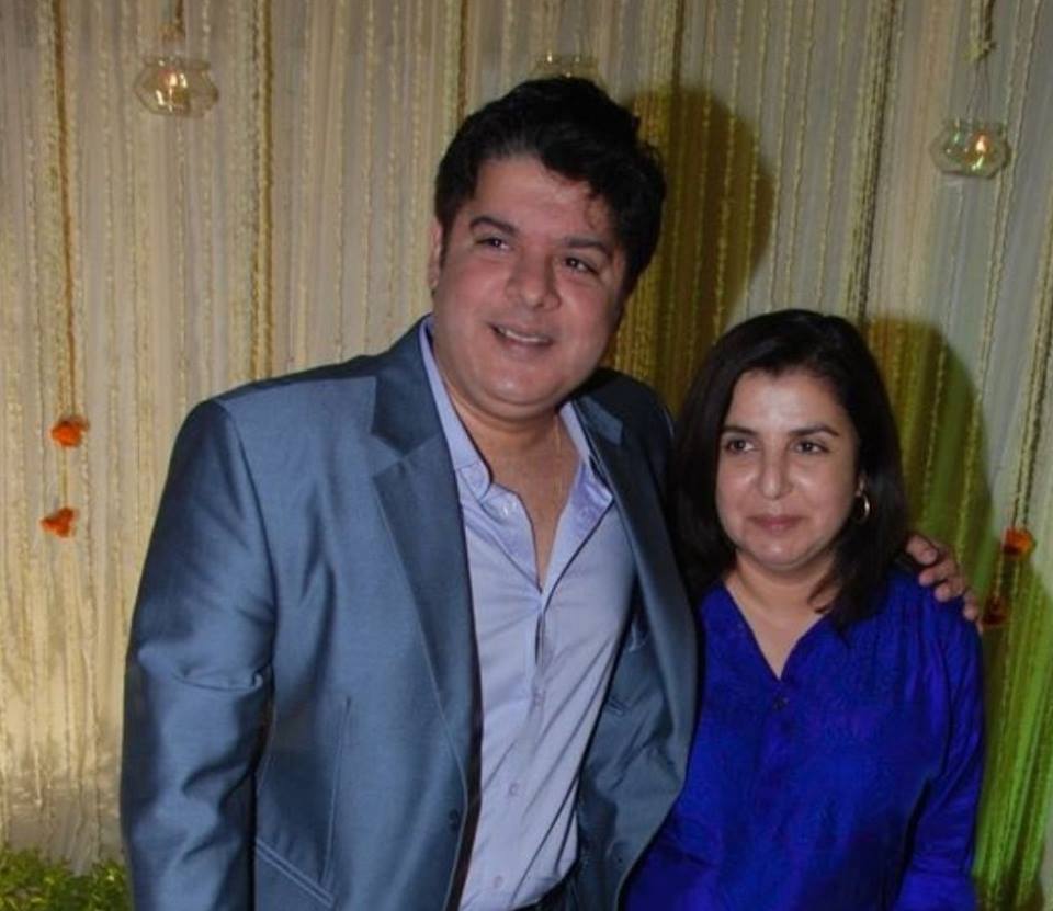 Farah Khan with her younger brother, Sajid Khan