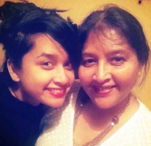 Priya Haridas with her mother