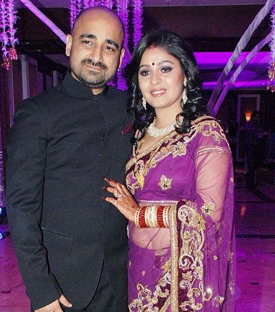 Sunidhi Chauhan with her husband Hitesh Sonik