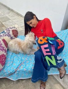 Aahana Kumra with her pet dog