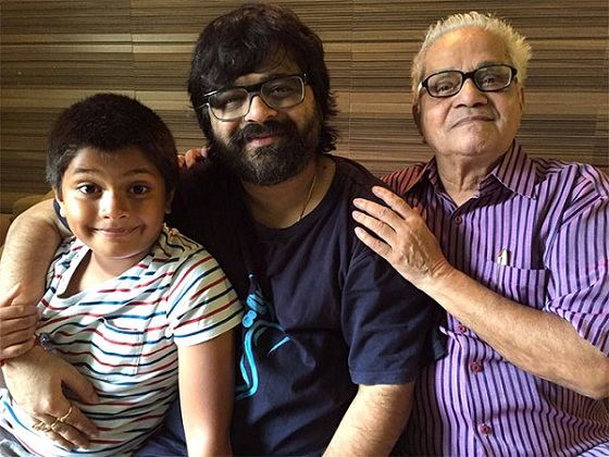 Pritam Chakraborty with his father and son