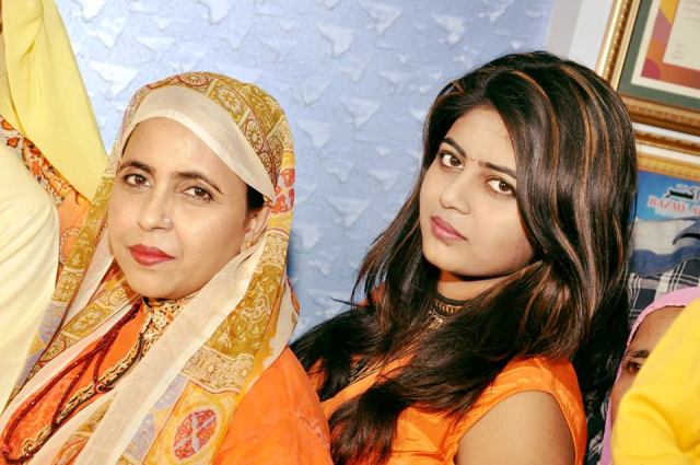 Shabeena Adeeb with her daughter Tooba Jauhar