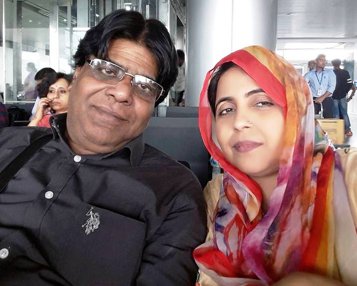 Shabeena Adeeb with her husband Jauhar Kanpuri