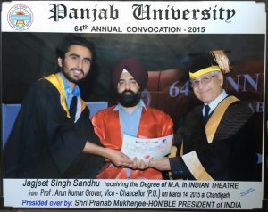 Jagjeet Sandhu receiving his degree