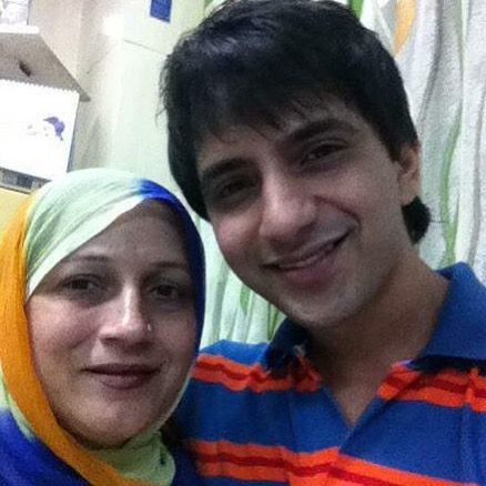 Ali Merchant with his mother