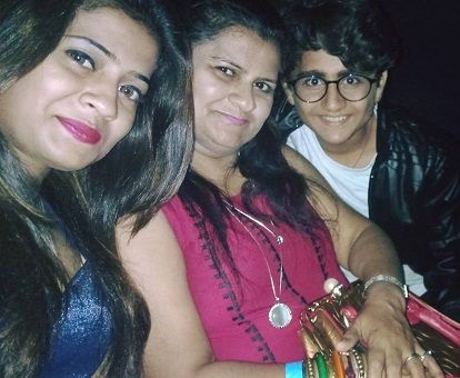 Yash Mistry with mother and sister