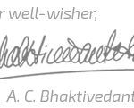 A. C. Bhaktivedanta Swami Prabhupada's Signature