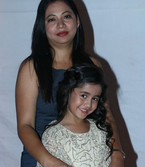 Aakriti Sharma with her mother