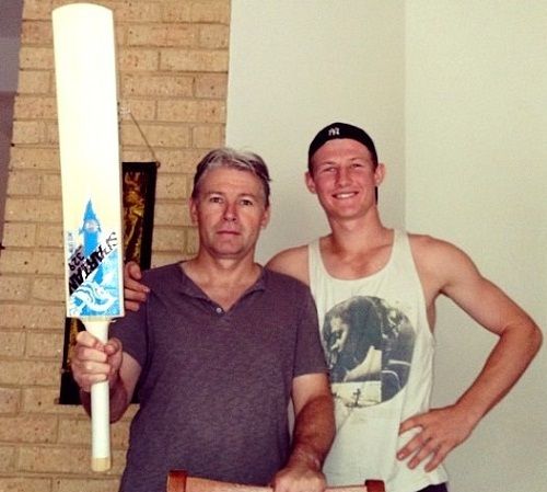 Cameron Bancroft with his father