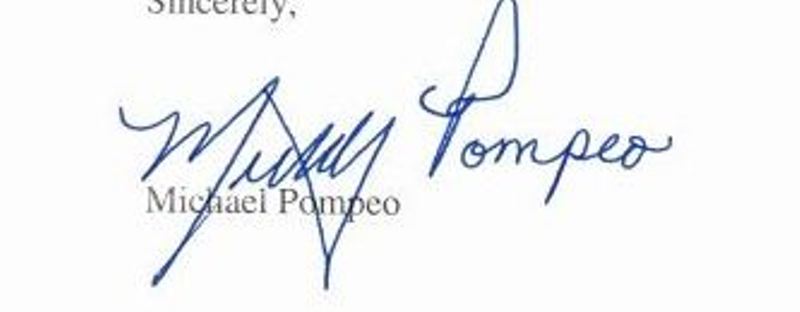 Mike Pompeo Signature
