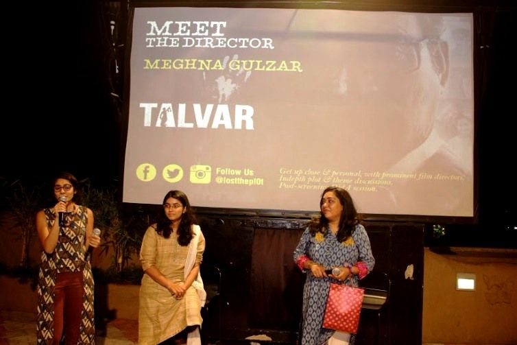 Meghna Gulzar (extreme right) during the promotions of Talvar