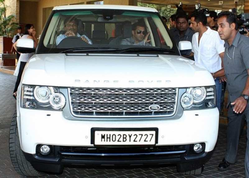 Salman Khan In His Car Range Rover