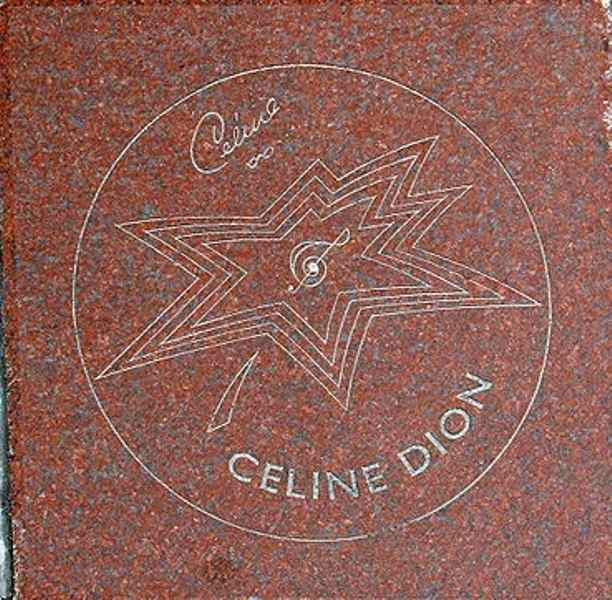 Celine's Name On Hollywood Walk Of Fame