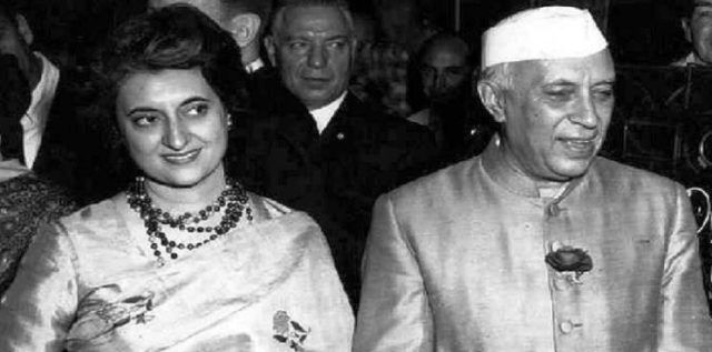 Jawaharlal Nehru With Indira Gandhi