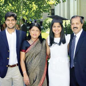 Falguni Nayar with her family