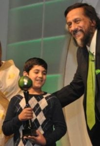 Aarav won the Green Globe for Outstanding Contribution by a Child