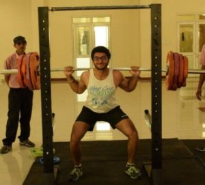 Udit Kapur during his workout