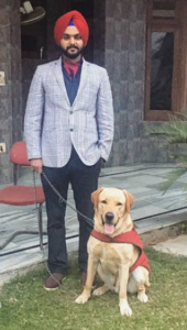 Rabby Tiwana with his pet