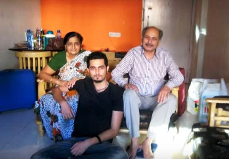 Aadil Khan with His Parents