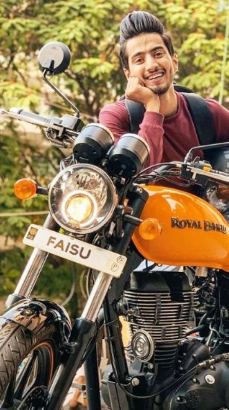 Faisal Shaikh Posing with His Motorcycle