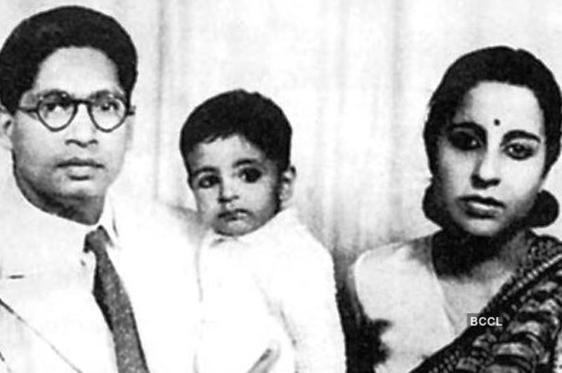 Baby Amitabh Bachchan with his parents