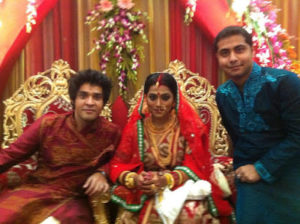 Anindita Bose wedding picture with Gourab Chatterjee