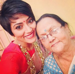 Anindita Bose with her grandmother