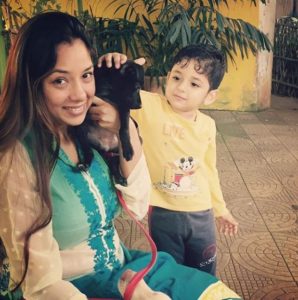 Rupali Ganguly and her son