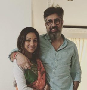 Rupali Ganguly with her husband