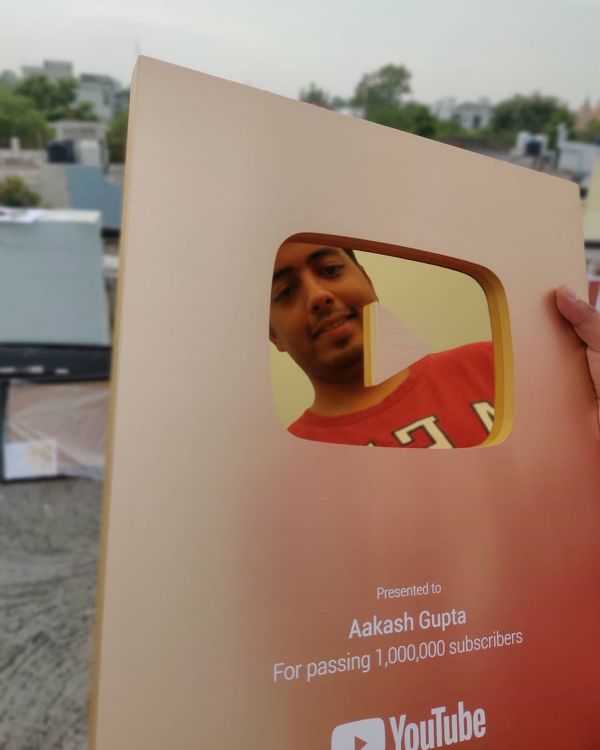 Aakash Gupta's YouTube Golden Button